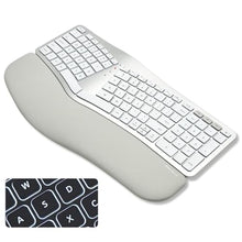 Load image into Gallery viewer, Macally Bluetooth Ergonomic Keyboard, Wireless Split Keyboard, Carpal Tunnel Comfort, Ergo Rechargeable Split Wrist Key Board - Backlit Apple 100 Key Layout for MacBook Pro/Air, iMac, Silver_1
