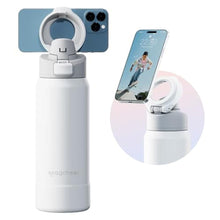 Load image into Gallery viewer, Magcheer Insulated Magnetic Water Bottle - Reusable Stainless Steel Bottle with MagSafe Compatible Phone Holder - Keeps Cold for 24 Hours - Perfect for Gym, Sports, and Travel - White 32oz_1
