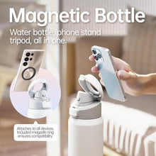 Load image into Gallery viewer, Magcheer Insulated Magnetic Water Bottle - Reusable Stainless Steel Bottle with MagSafe Compatible Phone Holder - Keeps Cold for 24 Hours - Perfect for Gym, Sports, and Travel - White 32oz_5849
