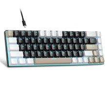Load image into Gallery viewer, MageGee Portable 60% Mechanical Gaming Keyboard, MK-Box Blue LED Backlit Compact 68 Keys Mini Wired Office Keyboard with Brown Switch for Windows Laptop PC Mac - Grey/Black, GreyBlackBrownSwitch_1
