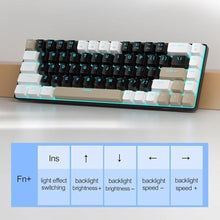 Load image into Gallery viewer, MageGee Portable 60% Mechanical Gaming Keyboard, MK-Box Blue LED Backlit Compact 68 Keys Mini Wired Office Keyboard with Brown Switch for Windows Laptop PC Mac - Grey/Black, GreyBlackBrownSwitch_1613
