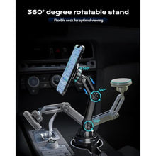 Load image into Gallery viewer, Magnetic Cup Phone Holder Car Wireless Charger for MagSafe, 15W Fast Charging Car Mount Stand for iPhone 16 Pro Max/15/14/13/12, Cupholder Expander, LED Light Ring, Strong N52 Magnets, Black_43
