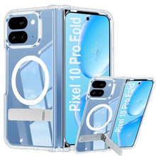 Load image into Gallery viewer, Magnetic for Google Pixel 10 Pro Fold Case Compatible with MagSafe, Built-in Metal Kickstand &amp; Hinge Connector [Case Non Slipping Out ], Anti-Yellowing Protection Phone Cover with Stand (Clear)_1
