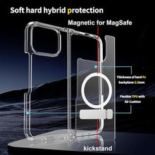 Load image into Gallery viewer, Magnetic for Google Pixel 10 Pro Fold Case Compatible with MagSafe, Built-in Metal Kickstand &amp; Hinge Connector [Case Non Slipping Out ], Anti-Yellowing Protection Phone Cover with Stand (Clear)_322
