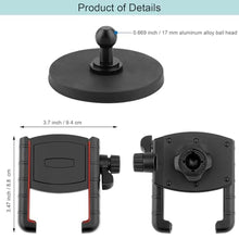 Load image into Gallery viewer, Magnetic Phone Holder for Gym,Phone Holder Gym Accessories for Men Women,for Fridges/Motorcycle Tank/Motor Vehicle,Strong Magnetic Base Metal Ball Joint,Phone Clip Fit for 3.5~7.5 inch Smartphones, Black_3380
