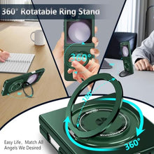 Load image into Gallery viewer, Magnetic Ring Stand for Samsung Galaxy Z Flip 6 Case [Compatible with Mag-Safe] Military Grade Shockproof Z Flip 6 Phone Case Kickstand Protective Cover for Samsung Z Flip 6 5G (Green)_366
