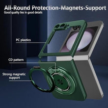 Load image into Gallery viewer, Magnetic Ring Stand for Samsung Galaxy Z Flip 6 Case [Compatible with Mag-Safe] Military Grade Shockproof Z Flip 6 Phone Case Kickstand Protective Cover for Samsung Z Flip 6 5G (Green)_368
