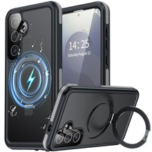 Load image into Gallery viewer, Magnetic &amp; Stand for Samsung Galaxy S25 Plus Case Waterproof[Built-in Screen Protector][Fit for Magsafe][Invisible Kickstand] 360 Full Body Sealed Protective Dustproof Shockproof Case Black_1
