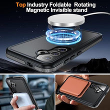 Load image into Gallery viewer, Magnetic &amp; Stand for Samsung Galaxy S25 Plus Case Waterproof[Built-in Screen Protector][Fit for Magsafe][Invisible Kickstand] 360 Full Body Sealed Protective Dustproof Shockproof Case Black_1076

