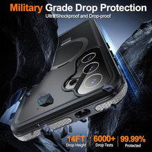 Load image into Gallery viewer, Magnetic &amp; Stand for Samsung Galaxy S25 Plus Case Waterproof[Built-in Screen Protector][Fit for Magsafe][Invisible Kickstand] 360 Full Body Sealed Protective Dustproof Shockproof Case Black_1077
