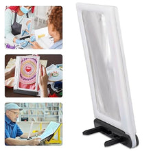 Load image into Gallery viewer, Magnifying Glass with Light, Folding Handheld 5X Large Rectangle Lighted Magnifier with Dimmable LED for Macular Degeneration Seniors Reading Newspaper, Books, Lighted Gift for Low Visions (Silver)_2126
