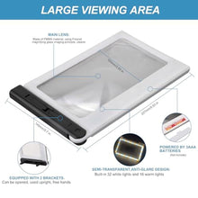 Load image into Gallery viewer, Magnifying Glass with Light, Folding Handheld 5X Large Rectangle Lighted Magnifier with Dimmable LED for Macular Degeneration Seniors Reading Newspaper, Books, Lighted Gift for Low Visions (Silver)_2127

