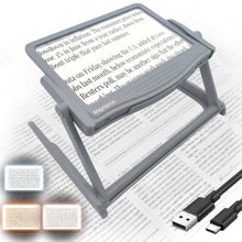 Load image into Gallery viewer, MAGNIPROS 5X LED Page Magnifying Glass, Detachable Stand, 3 Color Modes, Gray_1
