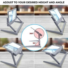 Load image into Gallery viewer, MAGNIPROS 5X LED Page Magnifying Glass, Detachable Stand, 3 Color Modes, Gray_2
