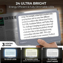 Load image into Gallery viewer, MAGNIPROS 5X LED Page Magnifying Glass, Detachable Stand, 3 Color Modes, Gray_3
