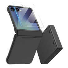 Load image into Gallery viewer, MAKAVO for Samsung Galaxy Z Flip 7 Case, Built-in Outer Screen Protector &amp; Hinge Protection, Z Flip7 Slim Fit Hard Full Body Shockproof Phone Cover, Black_1
