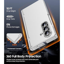 Load image into Gallery viewer, MAKAVO for Samsung Galaxy Z Fold 7 Case, Built-in Outer Screen Protector, Hinge Protection, Fold7 Slim Thin Full Body Hard Shockproof Phone Cover, Silver_4366
