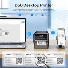 Load image into Gallery viewer, Makeid D50 Industrial Label Maker, 2 Inch Desktop Printer with Auto Cutter, Gray_38
