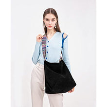 Load image into Gallery viewer, Makukke Tote Bag Women Large Crossbody Bag Stylish Handbag for Women Corduroy Hobo Bag Fashion shoulder Bag Purse, Black_88
