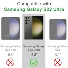 Load image into Gallery viewer, MALEWOLF Magnetic Designed for Samsung Galaxy S22 Ultra Case Compatible with Magsafe, Non-Slip [Color-Blocking TPU Edge] Matte Translucent Shockproof Case for Galaxy S22 Ultra (Grey/White)_72
