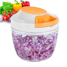 Load image into Gallery viewer, Manual Food Processor Vegetable Chopper, Portable Hand Pull String Garlic Mincer Onion Cutter for Veggies, Ginger, Fruits, Nuts, Herbs, etc., 650ml, White_1
