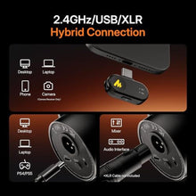 Load image into Gallery viewer, MAONO PD200W Hybrid Wireless Podcast Microphone for PC, Dynamic XLR USB Mic, Black_575
