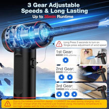 Load image into Gallery viewer, MARLALL Compressed Air Duster, Cordless Air Blower &amp; Hand Pump Car Vacuum Cleaner Portable Rechargeable Mini Handheld Computer Keyboard Duster Cleaner(Black)_4938
