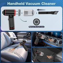Load image into Gallery viewer, MARLALL Compressed Air Duster, Cordless Air Blower &amp; Hand Pump Car Vacuum Cleaner Portable Rechargeable Mini Handheld Computer Keyboard Duster Cleaner(Black)_4941
