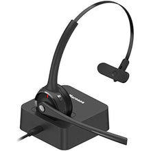 Load image into Gallery viewer, Marnana Bluetooth Headset, Trucker Wireless Headset with Microphone &amp; Charging Base, V5.0 Noise Cancelling Mic On Ear Hands-Free Headphone - Gray, Grey_1
