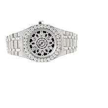 Load image into Gallery viewer, Master Of Bling Mens Stainless Steel VS Moissanite Skeleton Dial Octagon Hip Hop Luxury Watch, Silver_1
