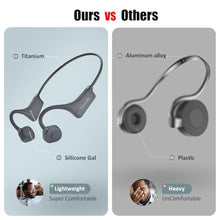 Load image into Gallery viewer, MASTJUST Waterproof Bone Conduction Headphones Bluetooth 5.2 Open Ear Wireless Sports Headset Earphones with Dual Noise-canceling Mics Induction Conducting Headphone for Running Workout Gym, Black_6776
