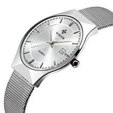 Load image into Gallery viewer, MASTOP Men New Top Luxury Watch Ultra Thin Stainless Steel Mesh Band Quartz Wristwatch Fashion Casual Watches (White)_8075
