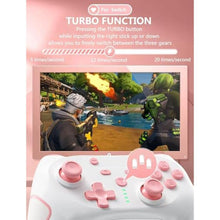 Load image into Gallery viewer, Matbip Wireless Pro Controller for Switch/Switch 2/Switch Lite/Switch OLED, wireless controller for switch with 2 back buttons, 3-level TURBO adjustable (Pink)_1329

