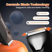 Load image into Gallery viewer, MAXGROOM Manscape Body Hair Trimmer for Men, IPX7 Waterproof Pubic &amp; Groin Hair Trimmer- Electric Ball Shaver with LED Light, Ceramic Blade, USB Rechargeable &amp; Travel Pouch, Black_6277
