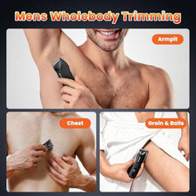 Load image into Gallery viewer, MAXGROOM Manscape Body Hair Trimmer for Men, IPX7 Waterproof Pubic &amp; Groin Hair Trimmer- Electric Ball Shaver with LED Light, Ceramic Blade, USB Rechargeable &amp; Travel Pouch, Black_6278
