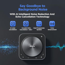 Load image into Gallery viewer, MAXHUB BM35 Wireless Bluetooth Microphone Conference Speakerphone, 360 Omnidirectional Sound Pickup 20ft Radius 8-Array Microphones, AI Noise Reduction NFC Wireless Quick Connection, 15H Talk Time_1521
