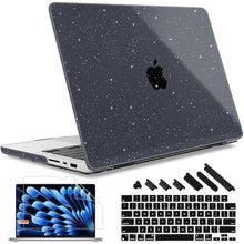 Load image into Gallery viewer, May Chen for 2026 MacBook Pro 14-inch M5 M4 M3 M2 M1 Pro/Max Chip, Release 2026 2025-2021, Model A3427 A3426 A3434 A3112 .., Plastic Hard Shell with Keyboard Cover, Black Glitter Sparkle, BlackGlitter_1
