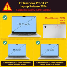Load image into Gallery viewer, May Chen for 2026 MacBook Pro 14-inch M5 M4 M3 M2 M1 Pro/Max Chip, Release 2026 2025-2021, Model A3427 A3426 A3434 A3112 .., Plastic Hard Shell with Keyboard Cover, Black Glitter Sparkle, BlackGlitter_169
