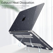Load image into Gallery viewer, May Chen for 2026 MacBook Pro 14-inch M5 M4 M3 M2 M1 Pro/Max Chip, Release 2026 2025-2021, Model A3427 A3426 A3434 A3112 .., Plastic Hard Shell with Keyboard Cover, Black Glitter Sparkle, BlackGlitter_171

