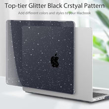 Load image into Gallery viewer, May Chen for 2026 MacBook Pro 14-inch M5 M4 M3 M2 M1 Pro/Max Chip, Release 2026 2025-2021, Model A3427 A3426 A3434 A3112 .., Plastic Hard Shell with Keyboard Cover, Black Glitter Sparkle, BlackGlitter_172
