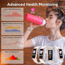 Load image into Gallery viewer, Mckkymi Fitness Tracker, 2026 Smart Band with Heart Rate &amp; Blood Pressure Monitor, IP67 Waterproof Activity Tracker with Sleep Tracking &amp; Step Counter for Men Women, Pink_722
