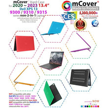 Load image into Gallery viewer, mCover Case Compatible ONLY for 2020~2023 13.4" Dell XPS 13 9300/9310 / 9315 non-2-in-1 Models Notebook Computers (NOT Fitting Other Dell Models) - Clear_7992

