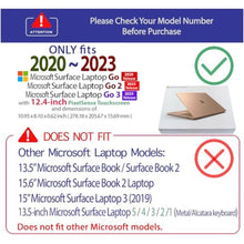 Load image into Gallery viewer, mCover Case Compatible ONLY for 2020-2024 12.4" Microsoft Surface Laptop Go 3/2 / 1 with Touch Screen (NOT Compatible with Any Other Surface Models) - Red_7976
