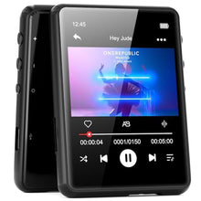 Load image into Gallery viewer, MECHEN 64GB MP3 Player Bluetooth 5.3 with 2.4" Full Touch ScreenPortable Digital Music Player with SpeakerFM Radio, Line Recording, HiFi Lossless Sound, Support up to 128GB. (Black)_1

