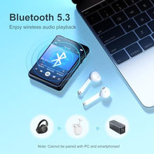 Load image into Gallery viewer, MECHEN 64GB MP3 Player Bluetooth 5.3 with 2.4" Full Touch ScreenPortable Digital Music Player with SpeakerFM Radio, Line Recording, HiFi Lossless Sound, Support up to 128GB. (Black)_1241
