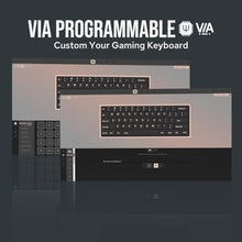 Load image into Gallery viewer, MechLands CIDOO QK61 VIA Programmable 60% Compact Wireless Gaming Keyboard, Hot Swap Compatible, Gasket Mechanical Keyboard with PC Plate, RGB, 3000mAh Battery for Win/Mac, white_5823
