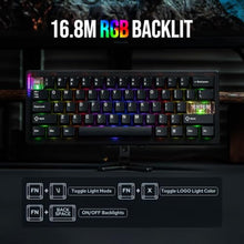 Load image into Gallery viewer, MechLands CIDOO QK61 VIA Programmable 60% Compact Wireless Gaming Keyboard, Hot Swap Compatible, Gasket Mechanical Keyboard with PC Plate, RGB, 3000mAh Battery for Win/Mac, white_5824
