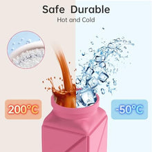 Load image into Gallery viewer, Mefold Collapsible Water bottle for Travel Cycling Gym Camping Sports,Leakproof Lid,Food Grade BPA-Free Silicone Travel Bottles 610ml -Lightweight Portable,Wide Mouth,Durable,Foldable Water Bottle, Pink_564
