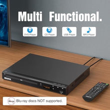 Load image into Gallery viewer, MEGATEK Region-Free DVD Player for TV with HDMI &amp; 1080P Upscaling, Black_52
