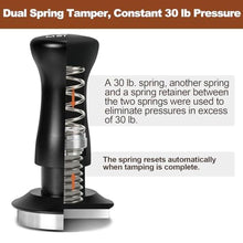 Load image into Gallery viewer, MEION Espresso Tamper 49mm Coffee Tamper, Calibrated Dual Spring Loaded Barista Tamper with Stainless Steel Base, Comes with aluminum storage pad (49MM, Black)_6635

